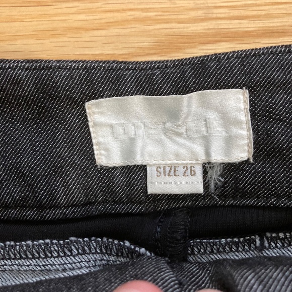 Diesel black denim mini skirt- size 26 - stretch - Picture 6 of 13